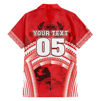 Custom Tonga Rugby Mate Ma'a Family Matching Off The Shoulder Long Sleeve Dress and Hawaiian Shirt Tongan Pride Unique Style - Polynesian Pride