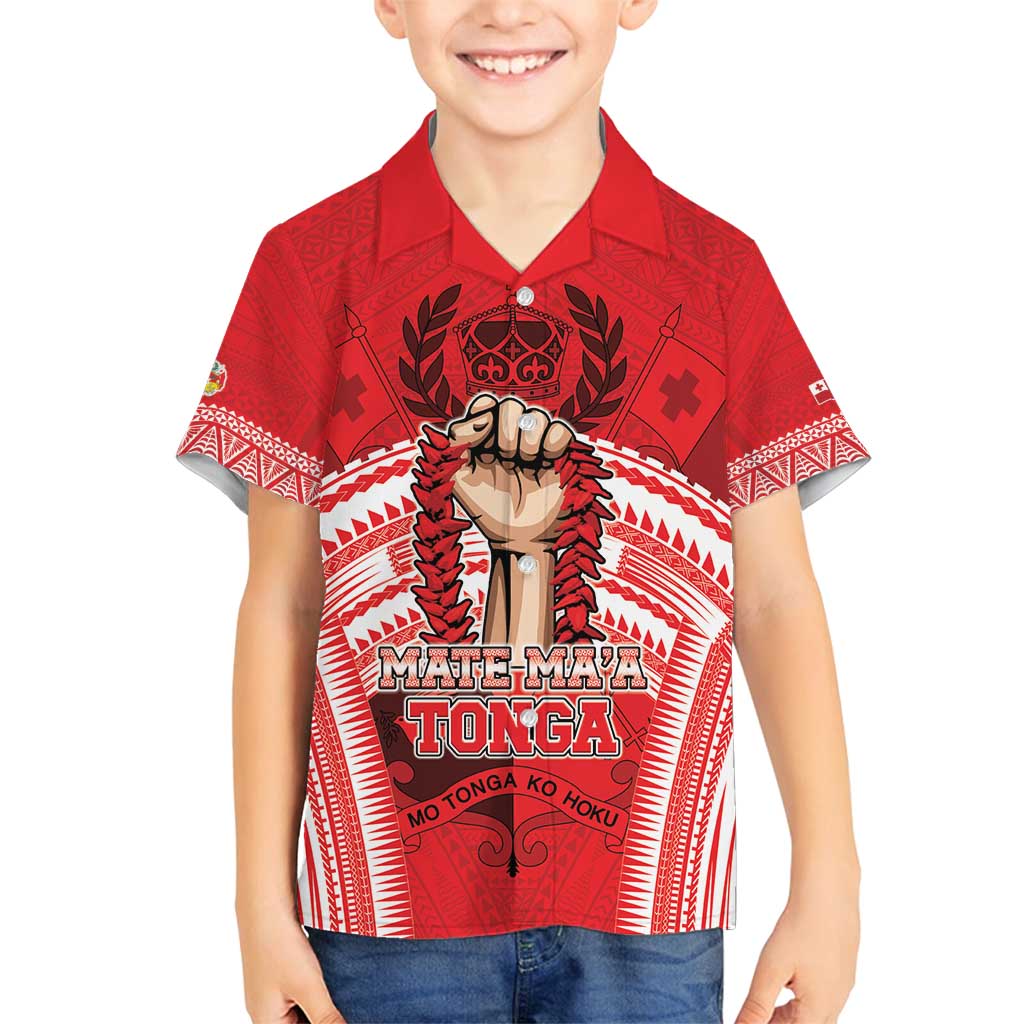 Custom Tonga Rugby Mate Ma'a Family Matching Summer Maxi Dress and Hawaiian Shirt Tongan Pride Unique Style - Polynesian Pride