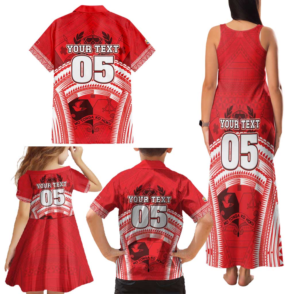 Custom Tonga Rugby Mate Ma'a Family Matching Tank Maxi Dress and Hawaiian Shirt Tongan Pride Unique Style - Polynesian Pride