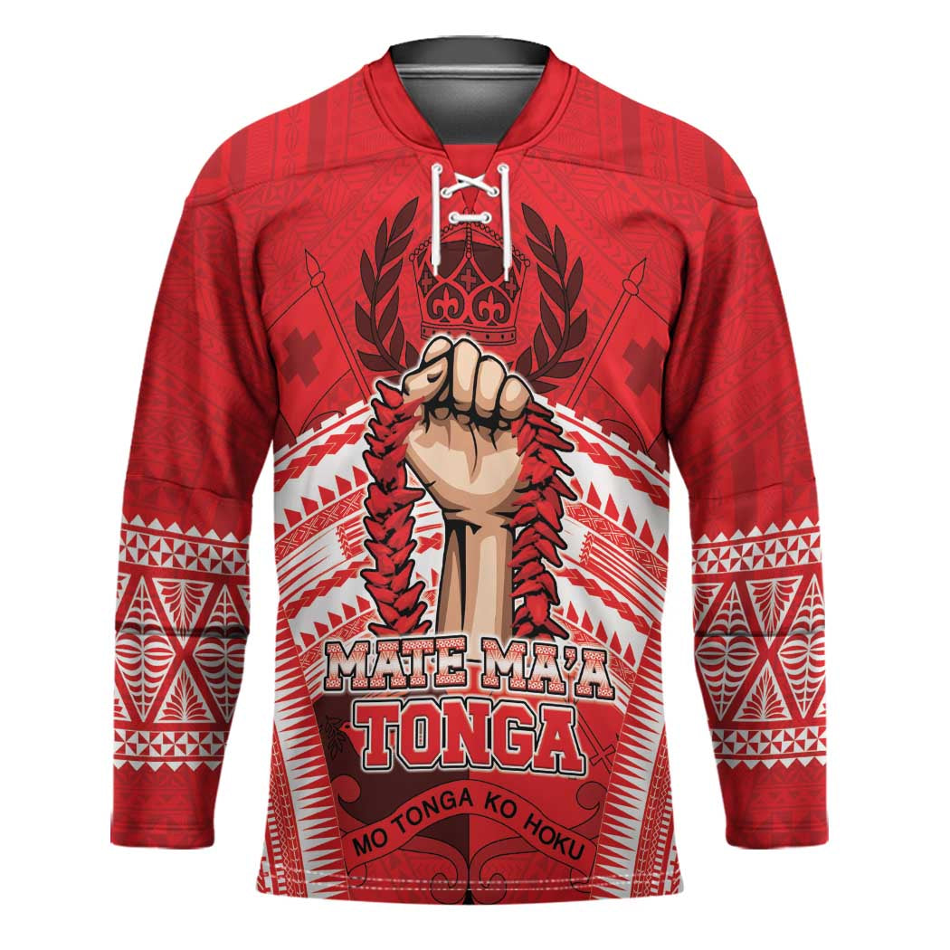 Custom Tonga Rugby Mate Ma'a Hockey Jersey Tongan Pride Unique Style - Polynesian Pride