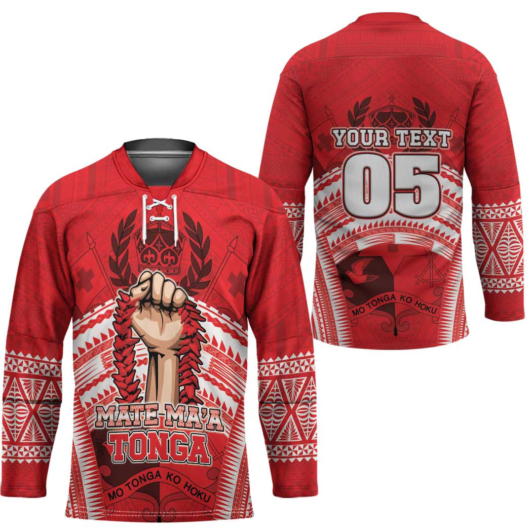 Custom Tonga Rugby Mate Ma'a Hockey Jersey Tongan Pride Unique Style - Polynesian Pride