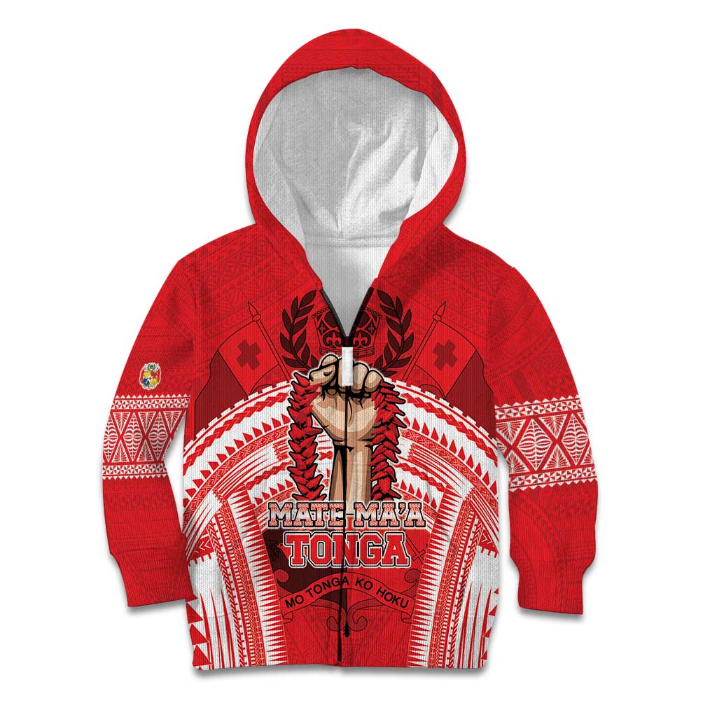 Custom Tonga Rugby Mate Ma'a Kid Hoodie Tongan Pride Unique Style - Polynesian Pride