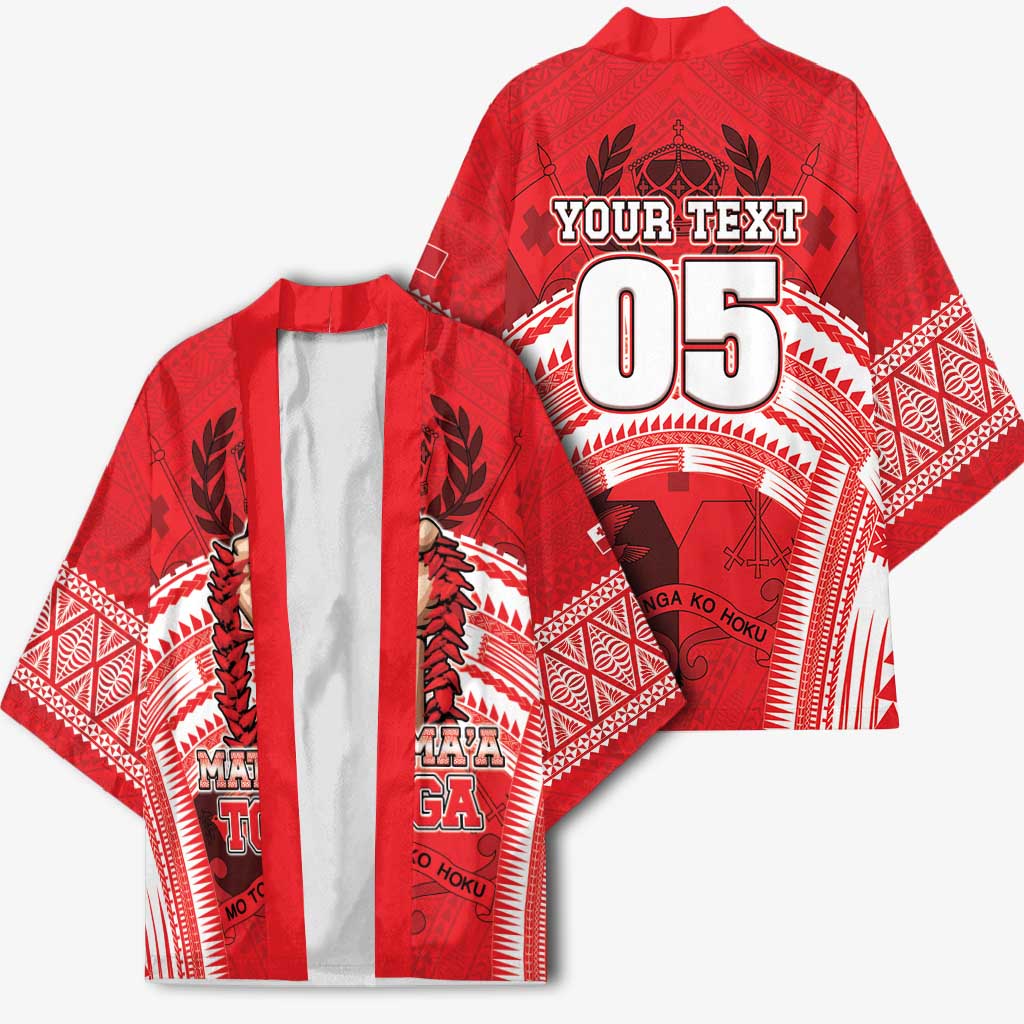 Custom Tonga Rugby Mate Ma'a Kimono Tongan Pride Unique Style - Polynesian Pride