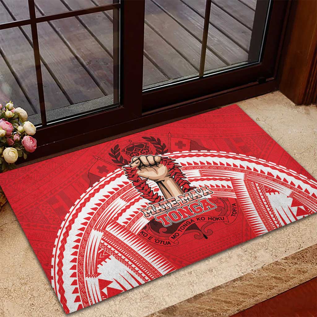 Tonga Rugby Mate Ma'a Rubber Doormat Tongan Pride Unique Style - Polynesian Pride