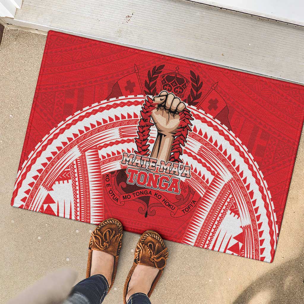 Tonga Rugby Mate Ma'a Rubber Doormat Tongan Pride Unique Style - Polynesian Pride