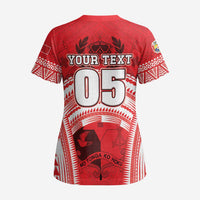 Custom Tonga Rugby Mate Ma'a Scrub Top Tongan Pride Unique Style - Polynesian Pride