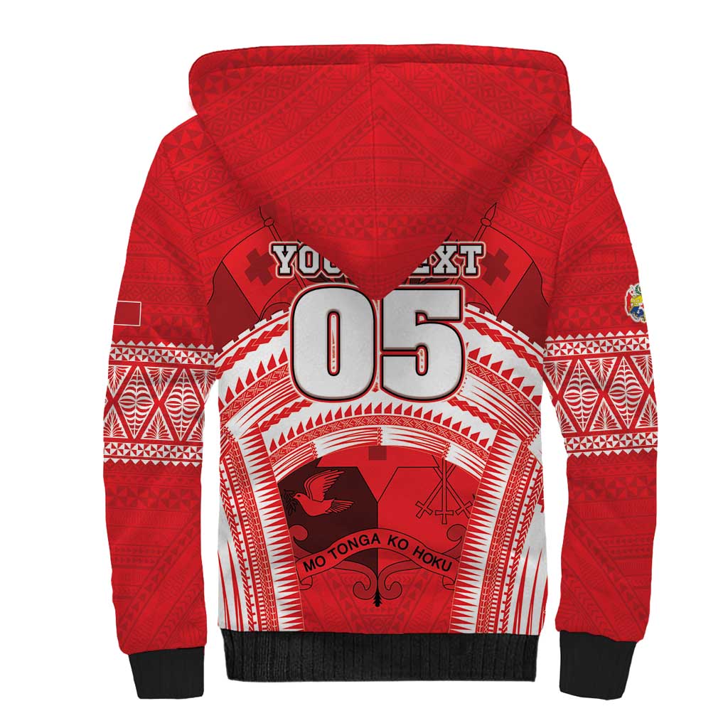 Custom Tonga Rugby Mate Ma'a Sherpa Hoodie Tongan Pride Unique Style - Polynesian Pride