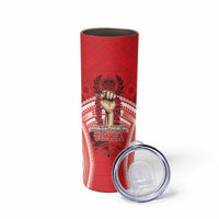Custom Tonga Rugby Mate Ma'a Skinny Tumbler Tongan Pride Unique Style - Polynesian Pride