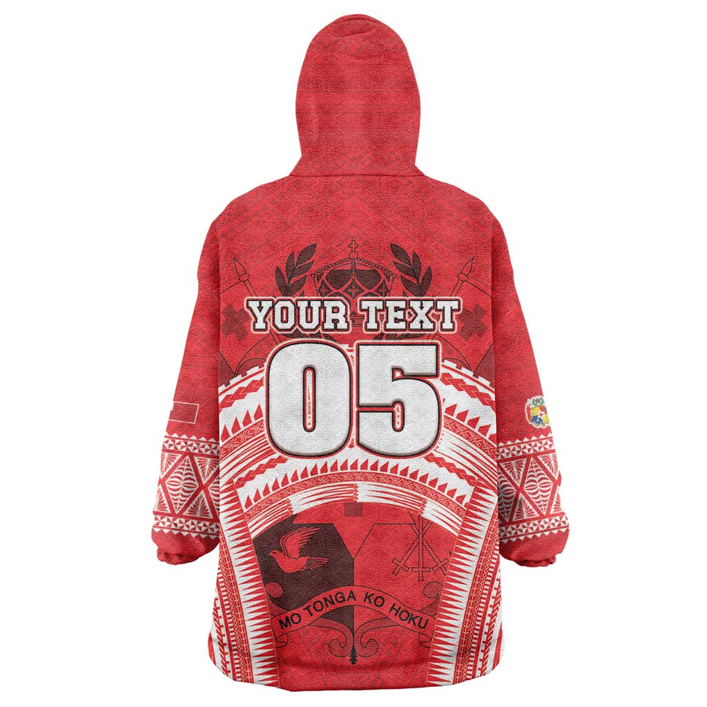 Custom Tonga Rugby Mate Ma'a Wearable Blanket Hoodie Tongan Pride Unique Style - Polynesian Pride
