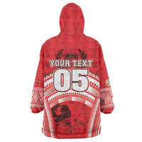 Custom Tonga Rugby Mate Ma'a Wearable Blanket Hoodie Tongan Pride Unique Style - Polynesian Pride