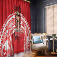 Tonga Rugby Mate Ma'a Window Curtain Tongan Pride Unique Style - Polynesian Pride