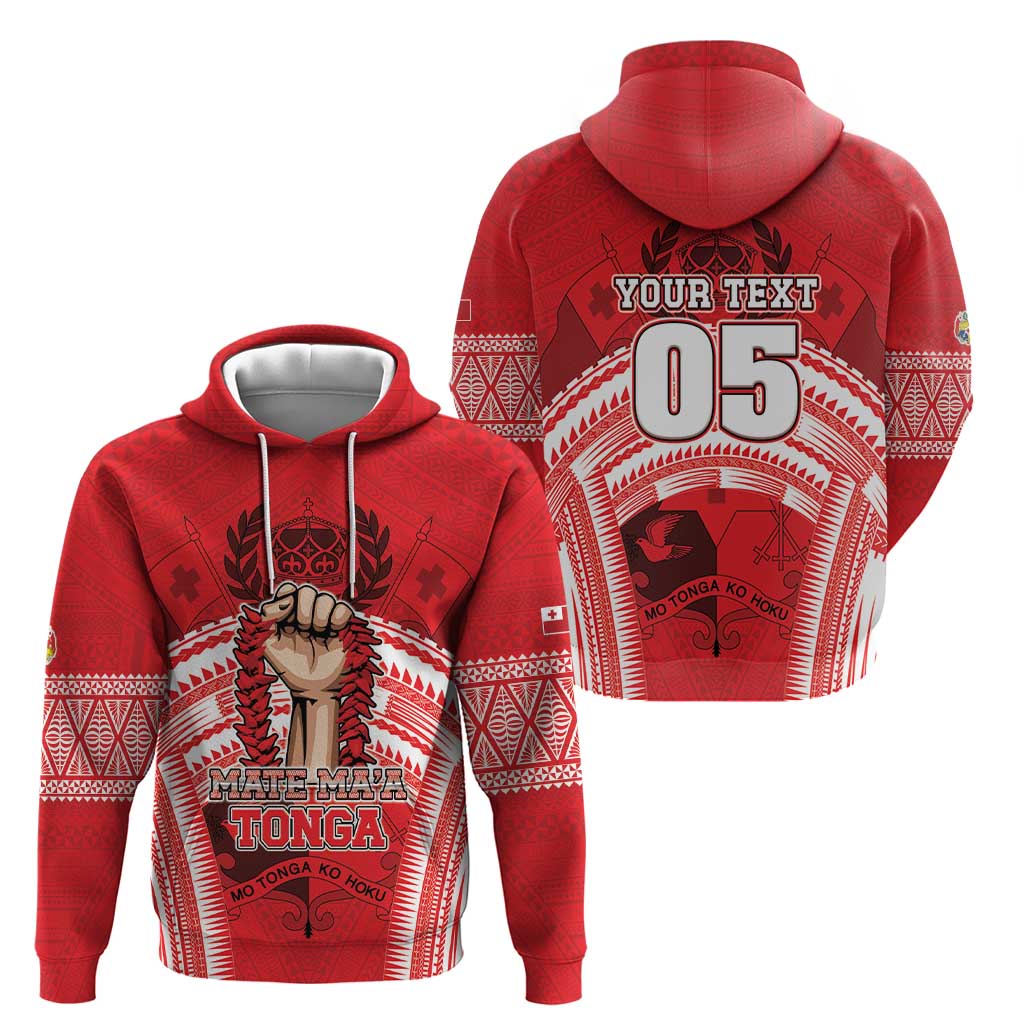 Custom Tonga Rugby Mate Ma'a Zip Hoodie Tongan Pride Unique Style - Polynesian Pride