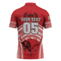 Custom Tonga Rugby Mate Ma'a Zipper Polo Shirt Tongan Pride Unique Style - Polynesian Pride