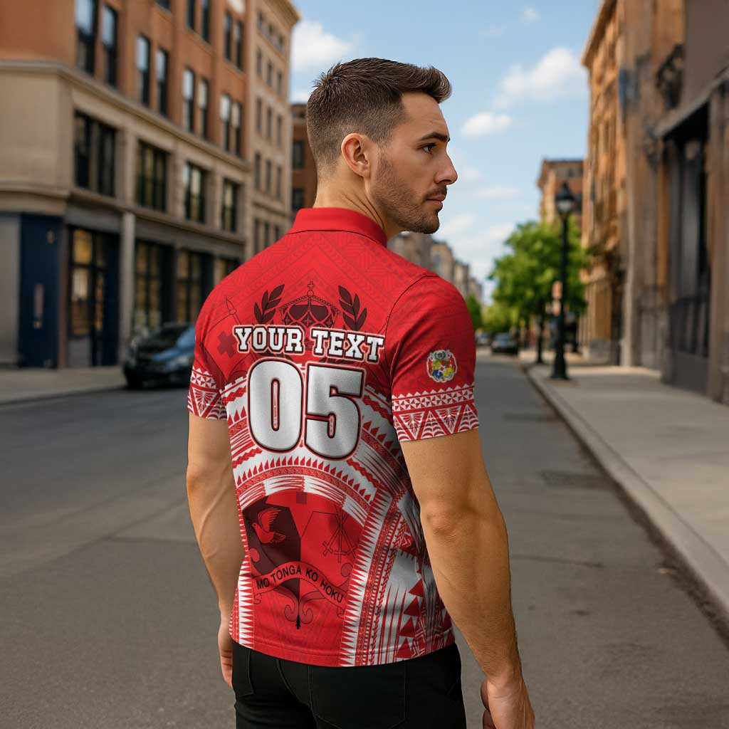 Custom Tonga Rugby Mate Ma'a Zipper Polo Shirt Tongan Pride Unique Style - Polynesian Pride