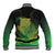 New Zealand Aotearoa Ruru Baseball Jacket Maori Fern Art Green