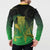 New Zealand Aotearoa Ruru Button Sweatshirt Maori Fern Art Green