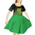 New Zealand Aotearoa Ruru Kid Short Sleeve Dress Maori Fern Art Green
