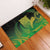 New Zealand Aotearoa Ruru Rubber Doormat Maori Fern Art Green