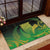 New Zealand Aotearoa Ruru Rubber Doormat Maori Fern Art Green