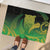 New Zealand Aotearoa Ruru Rubber Doormat Maori Fern Art Green