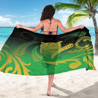 New Zealand Aotearoa Ruru Sarong Maori Fern Art Green
