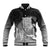 New Zealand Aotearoa Ruru Baseball Jacket Maori Fern Art Black