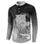 New Zealand Aotearoa Ruru Button Sweatshirt Maori Fern Art Black