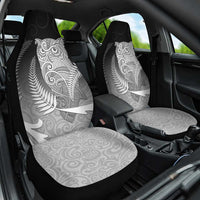 New Zealand Aotearoa Ruru Car Seat Cover Maori Fern Art Black