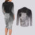 New Zealand Aotearoa Ruru Couples Matching Long Sleeve Bodycon Dress and Long Sleeve Button Shirt Maori Fern Art Black