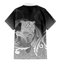 New Zealand Aotearoa Ruru Family Matching Mermaid Dress and Hawaiian Shirt Maori Fern Art Black