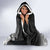New Zealand Aotearoa Ruru Hooded Blanket Maori Fern Art Black
