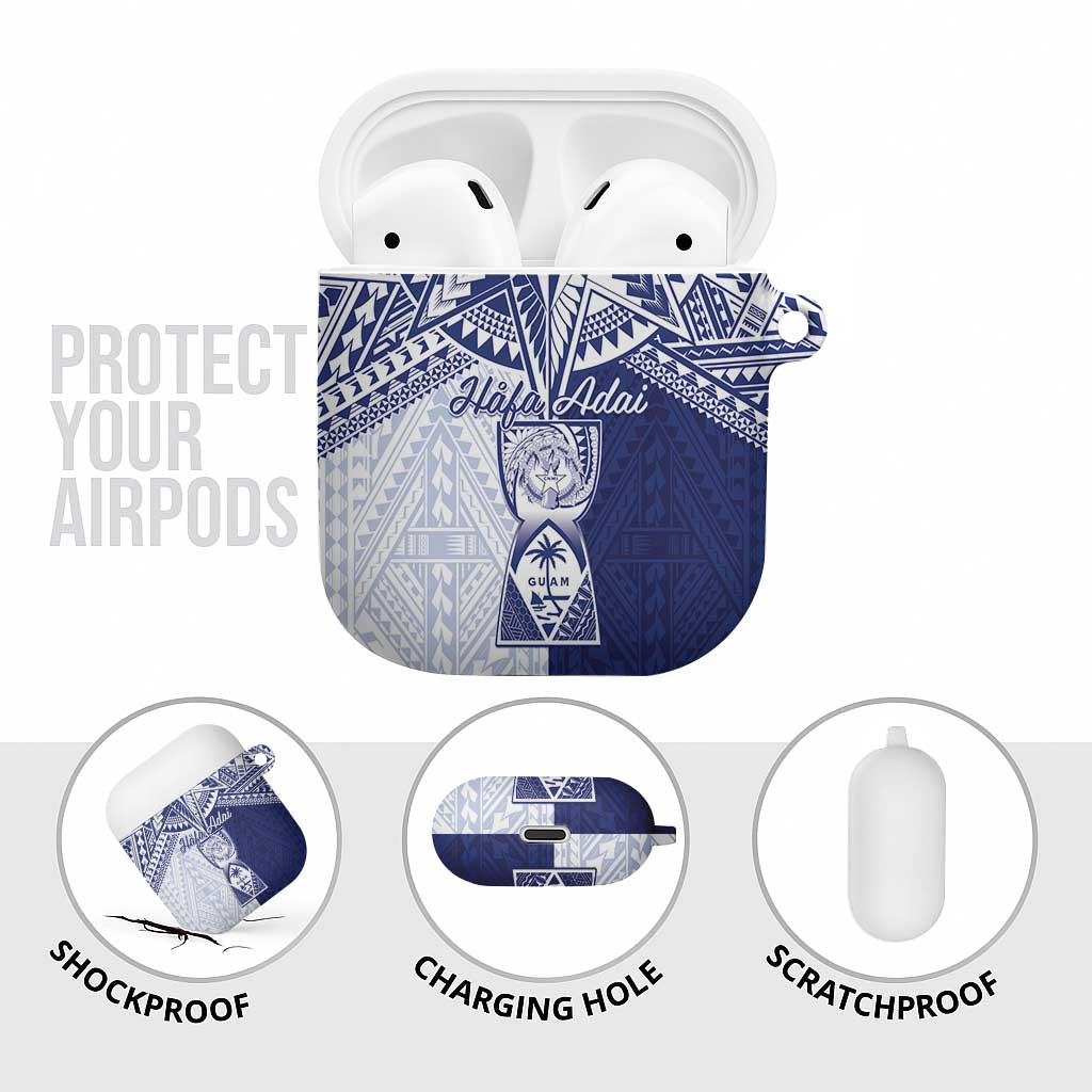 Northern Mariana Islands And Guam AirPods Case Latte Stone With Tribal Pattern