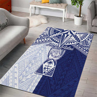 Northern Mariana Islands And Guam Area Rug Latte Stone With Tribal Pattern