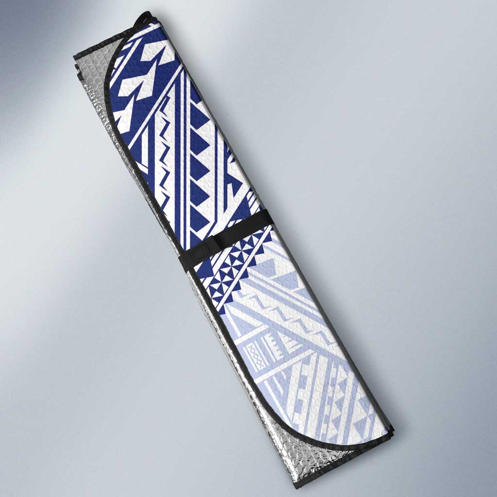 Northern Mariana Islands And Guam Auto Sun Shade Latte Stone With Tribal Pattern