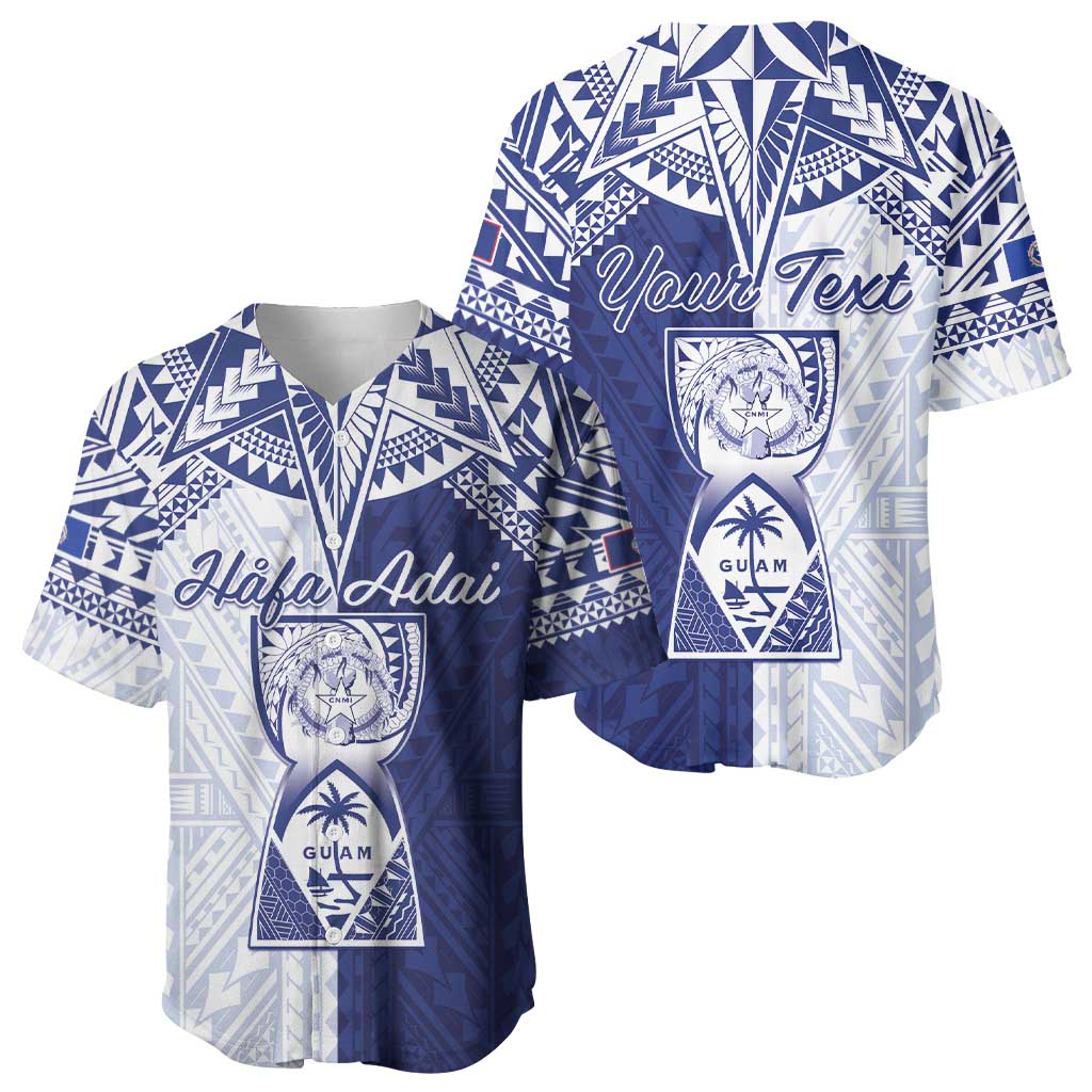 Personalised Northern Mariana Islands And Guam Baseball Jersey Latte Stone With Tribal Pattern
