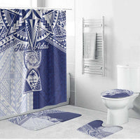Northern Mariana Islands And Guam Bathroom Set Latte Stone With Tribal Pattern