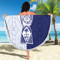 Northern Mariana Islands And Guam Beach Blanket Latte Stone With Tribal Pattern