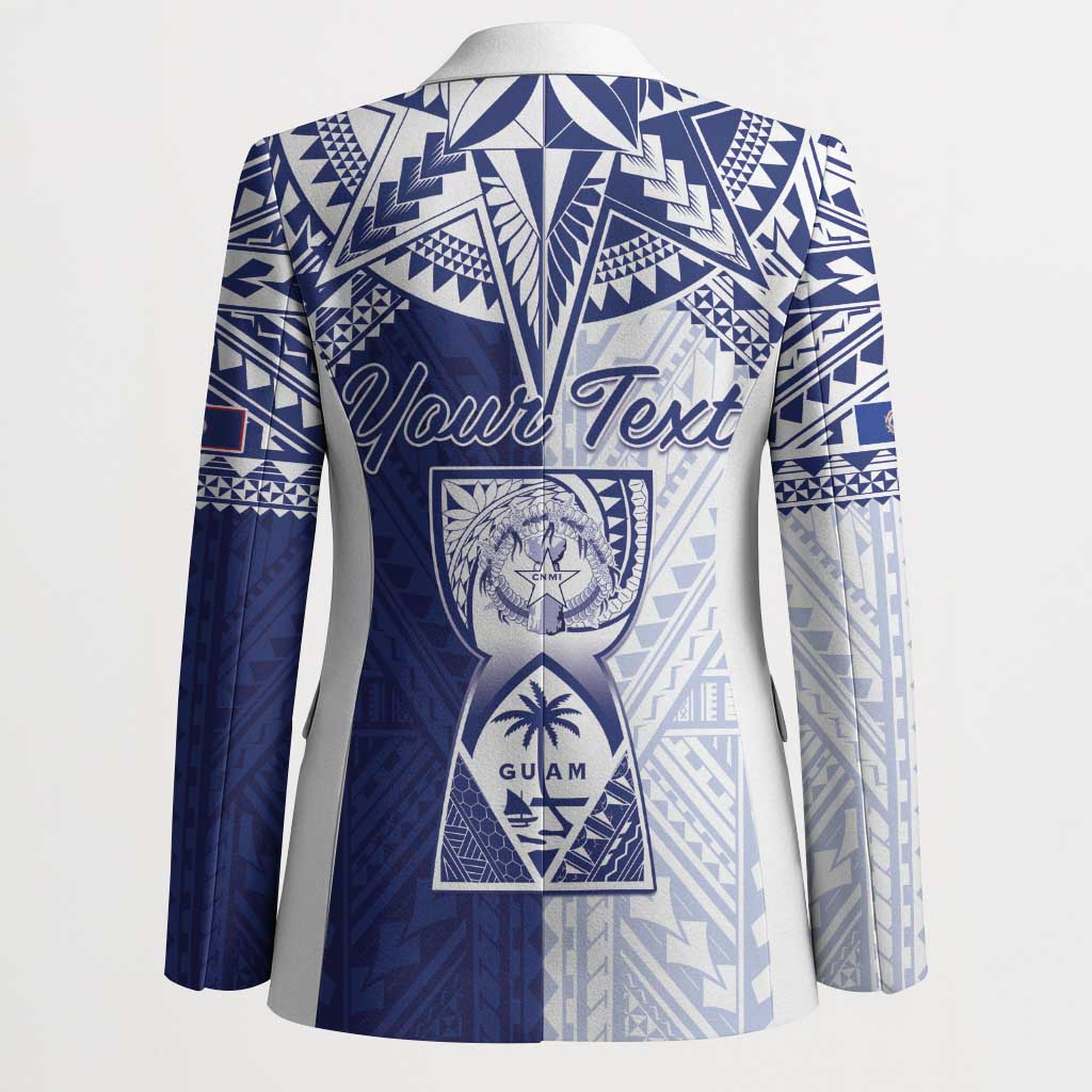 Personalised Northern Mariana Islands And Guam Blazer Latte Stone With Tribal Pattern