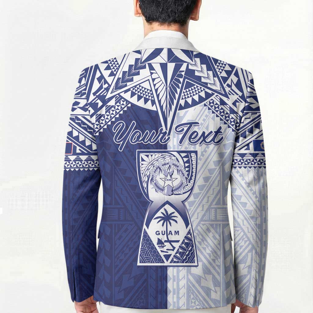 Personalised Northern Mariana Islands And Guam Blazer Latte Stone With Tribal Pattern