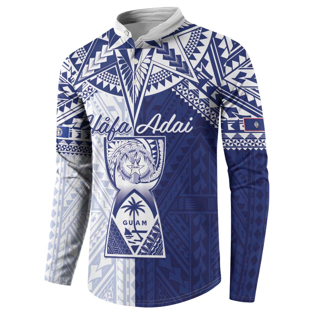 Personalised Northern Mariana Islands And Guam Button Sweatshirt Latte Stone With Tribal Pattern