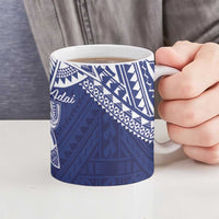Northern Mariana Islands And Guam Ceramic Mug Latte Stone With Tribal Pattern
