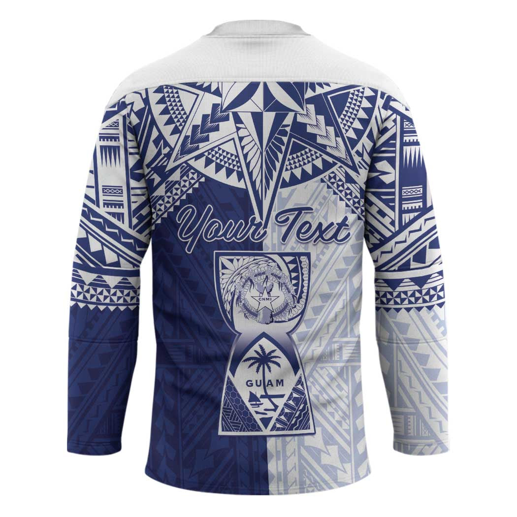 Personalised Northern Mariana Islands And Guam Hockey Jersey Latte Stone With Tribal Pattern