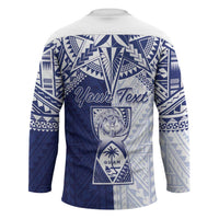 Personalised Northern Mariana Islands And Guam Hockey Jersey Latte Stone With Tribal Pattern