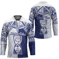 Personalised Northern Mariana Islands And Guam Hockey Jersey Latte Stone With Tribal Pattern