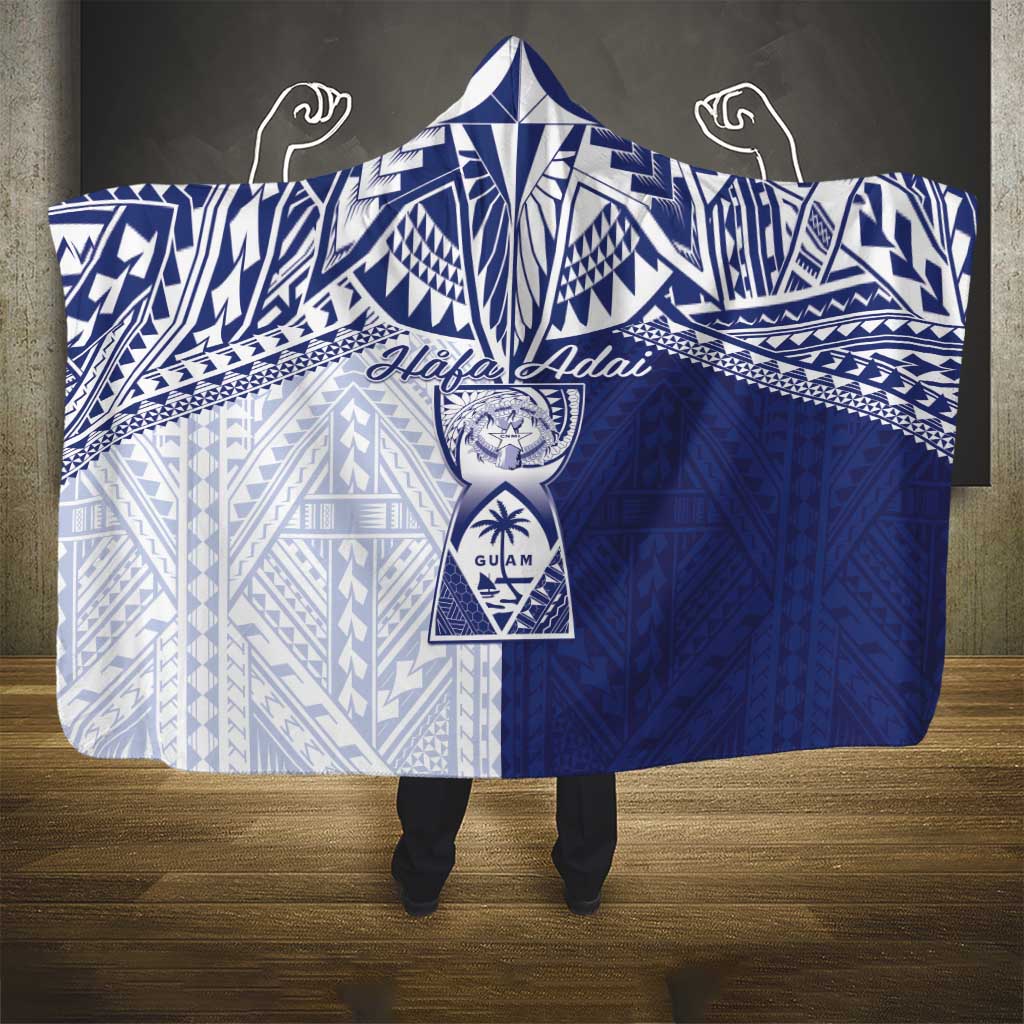 Northern Mariana Islands And Guam Hooded Blanket Latte Stone With Tribal Pattern