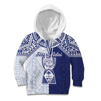Personalised Northern Mariana Islands And Guam Kid Hoodie Latte Stone With Tribal Pattern