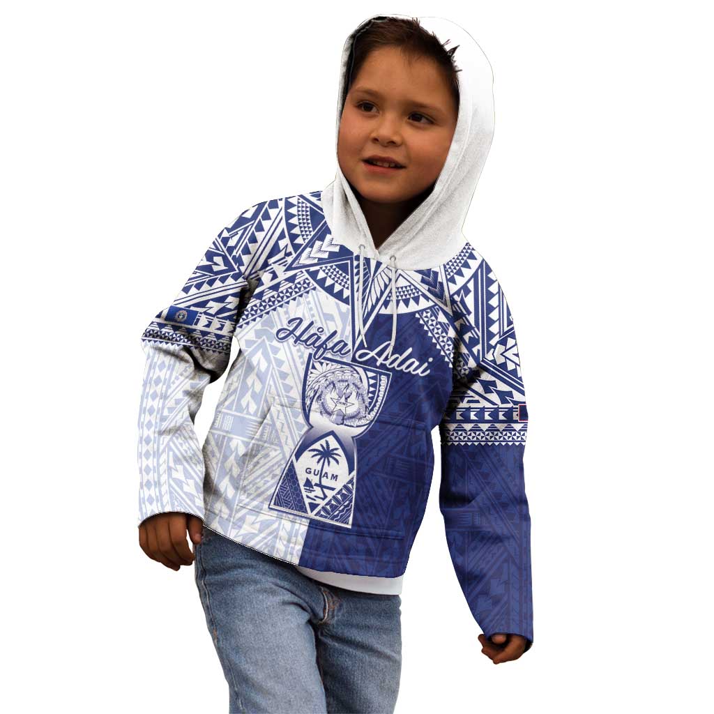 Personalised Northern Mariana Islands And Guam Kid Hoodie Latte Stone With Tribal Pattern