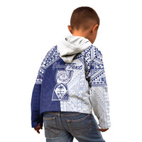 Personalised Northern Mariana Islands And Guam Kid Hoodie Latte Stone With Tribal Pattern