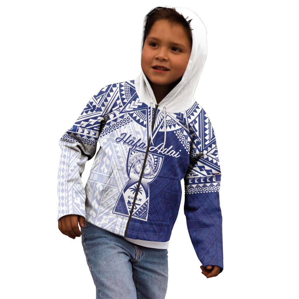 Personalised Northern Mariana Islands And Guam Kid Hoodie Latte Stone With Tribal Pattern