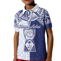 Personalised Northern Mariana Islands And Guam Kid Polo Shirt Latte Stone With Tribal Pattern